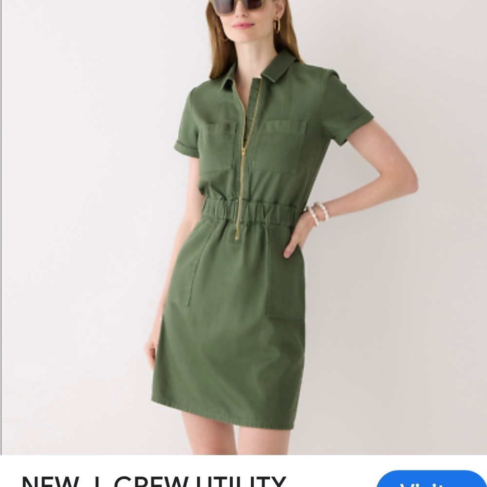 J. Crew Utility Green Dress